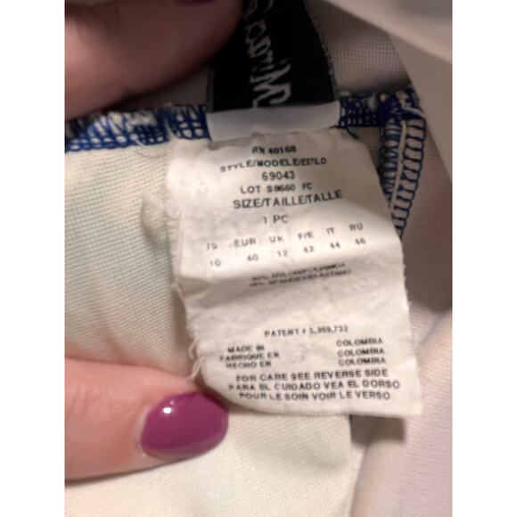 Miraclesuit Halter Tankini Swim Top Size 10 Floral Tropical Padded Bust - Picture 10 of 10